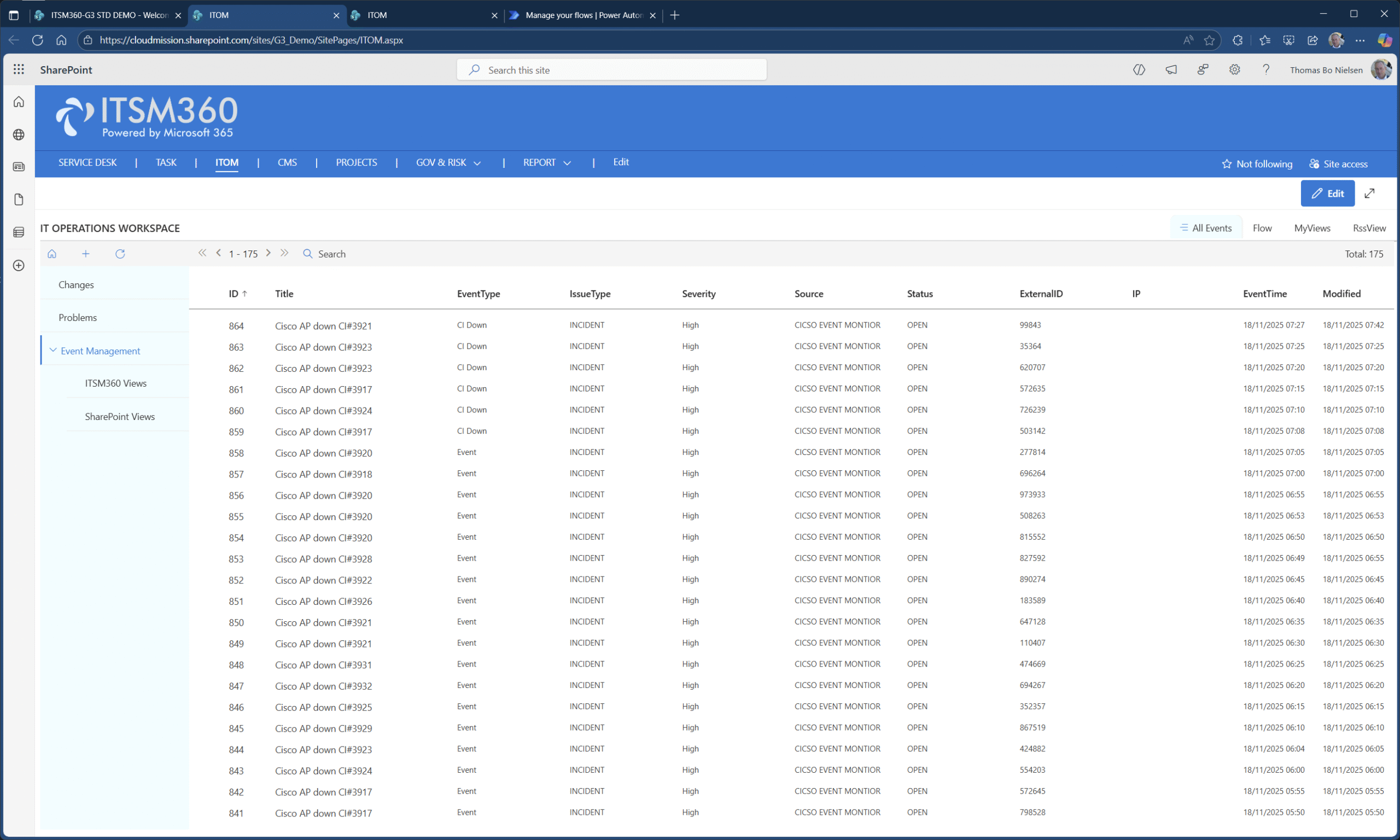 ITSM360 ITOM Event Management ITSM360 ITOM Event Management